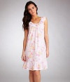 Lauren Ralph Lauren Maidstone Knit Short Gown Plus Size, 2X, Pink Floral
