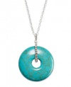 Ralph Lauren Necklace, Silver-Tone Semi-Precious Turquoise Pendant