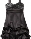 Ruby Rox Girls 7-16 Sequin Top Pick up Party Dress, Black/Silver, 8