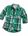 GUESS Kids Boys Little Boy Hartford Plaid Shirt, PLAID (7)