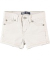 Levi's Glitter Kissed Shorty Shorts (Sizes 4 - 6X) - white, 6x
