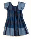 Burberry Toddler's & Little Girl's Ruffled Check Dress in Bright Imperial Blue (3Y)