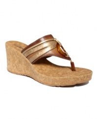 All feet on deck. The Yacht Marina sandals by Clarks combine an on-trend nautical theme with a comfortably-chic wedge.