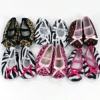 Baby Shoes Animal Print with Ribbon Bows infant booties 0-12 months