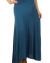 Women's Solid A-line maxi skirt with a ruched waist