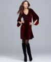 One World's lovely frock creates a romantic look with sumptuous velvet and a softly-draped shape.