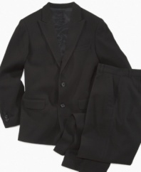 When the occasion calls for something formal and he needs style, this dress jacket from Sean John is the perfect fit.