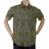 Hugo Boss shirt mens casual Orange label Spy green shirt 09852894 BOSS3278