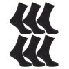Womens/Ladies Ribbed Pure 100% Cotton Socks (Pack of 6)