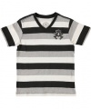 Akademiks Wrights V-Neck T-Shirt (Sizes 8 - 20) - black, 14 - 16