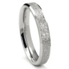 4MM 316L Stainless Steel Sparkle Finish Beveled Men's Wedding Band Ring