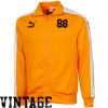 PUMA Apparel Men's Euro Football Archives T7 Track Jacket, Fluorescent Orange/White, Medium
