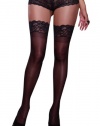 Dreamgirl Women's Plus Silicone Lace Top Thigh High