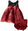 Sweet Heart Rose Baby-girls Infant Sleeveless Occasion Dress With Sequins, Red/Black, 12 Months