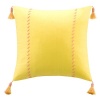 Echo Scarf Paisley Pieced Square Pillow, Yellow, 16 by 16-Inch