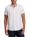 Calvin Klein Sportswear Men's Short Sleeve Roll-up Barstripe Woven Shirt