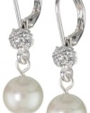 Carolee Pearl and Crystal Basics Simulated Pearl Drop Earrings