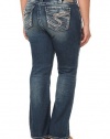 Torrid Plus Size Silver Jeans - Pioneer Destructed Flap Pocket Bootleg Jeans (31i Inseam)