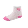 Polo Ralph Lauren girls infant Pindot Crew With Bow socks white/pink 1 pair - 6-12 months