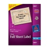Avery Clear Full-Sheet Labels, Inkjet Printers, 8.5 x 11 Inches, Pack of 25 (8665)