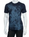 INC International Concepts Dark Blue (dark blue with light blue) Graphic SS T-Shirt