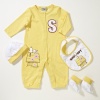 Peanuts Snoopy Taking It Easy Girls Newborn 4 Piece Coverall Rompers Set
