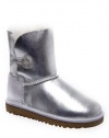 UGG Australia Infants' Bailey Button Metallic Shearling Boots,Sterling,10 Child US