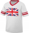 Distressed Faded Great Britian Flag Mens Ringer T-shirt, Great Britain Flag Men's Ringer Shirt