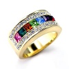 Women's Multicolor Swarovski Crystal Ring, Size:5-10