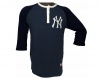 Mitchell & Ness New York Yankees Fastball Henley 3/4 Sleeve Mens T-Shirt