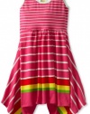 Bonnie Jean Girls 7-16 Knit Stripe Racerback Sundress, Pink, 10