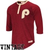 Mitchell & Ness Philadelphia Phillies Fastball Henley 3/4 Sleeve Mens T-Shirt