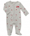 Carter's Fire Engine Coverall (Sizes NB - 9M) - gray, 9 months