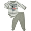 Mini Bean Baby-Boys Newborn Koala Creeper Pant Set, Light Grey Heather, 3-6 Months