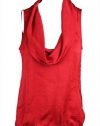 MICHAEL Michael Kors Womens Red Cowl Neck Sleeveless Blouse Top M