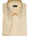 Modern Men's Cotton Business Dress Shirt Wrinkle Free Poplin Long Sleeve Ivory