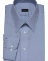 Modern Men's Cotton Business Dress Shirt Wrinkle Free Poplin Long Sleeve Medium Blue