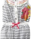 Carter's Watch the Wear Baby-Girls Infant Romper With Stripes And Flowers, Navy, 18 Months