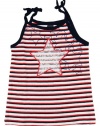 Old Navy Infant Girls Star Graphic Striped Sleeveless Tank Top 6-12 12-18 18-24M