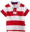 Kitestrings Boys 2-7 Striped Jersery Short Sleeve Polo Shirt, Red/White, 2T