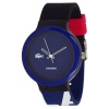 Lacoste GOA Dark Blue Dial Black and Dark Blue Silicone Unisex Watch 2020043