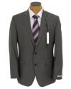 Kenneth Cole NY Mens Gray Pinstripe Wool Suit