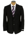 Kenneth Cole NY Mens Navy Blue Pinstripe Wool Suit