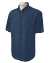 Harriton - Men's 6.5 oz. Short-Sleeve Denim Shirt