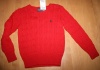 Polo Ralph Lauren Toddler Boys Cableknit Sweater New Size 4 4T Red w/Blue Logo