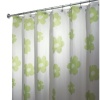 Interdesign Poppy X-Wide Shower Curtain, Green, 108 Inches X 72 Inches