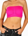 Women's Seamless Bandeau Bra Top with removal soft bra pads