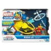 Marvel Super Hero Adventures Playskool Heroes Rescue Jet with Wolverine & Iron Man