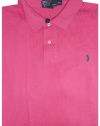 Men's Polo by Ralph Lauren Big and Tall Short Sleeve Polo Shirt Pink with Blue Pony
