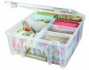 ArtBin 6990AB Super Satchel Double Deep Box with Removable Dividers, Translucent Clear